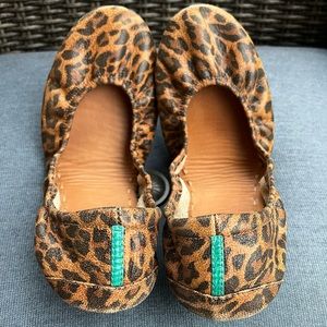 Leopard Print Tieks. Size 11, Natural fading on toes & heels (pictured)